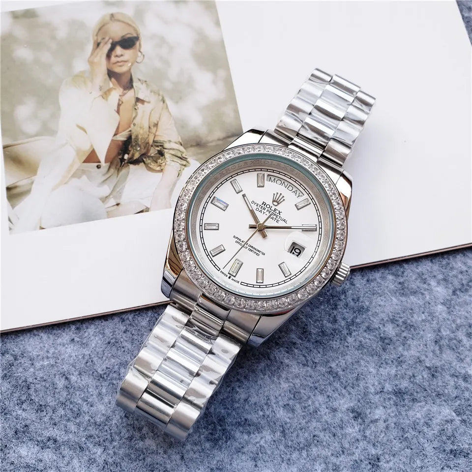 Rolex Day-Date Diamond Steel - Hình 2
