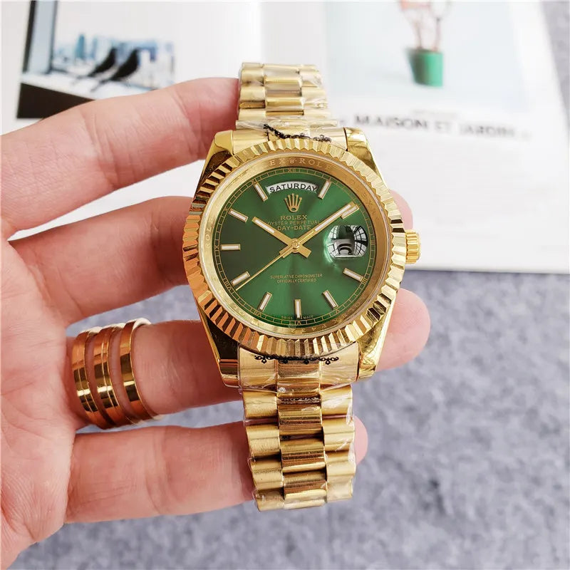 Rolex Day-Date Gold Green - Hình 8