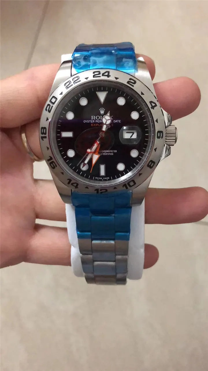 stainless Rolex Explorer II White Dial - Hình 2
