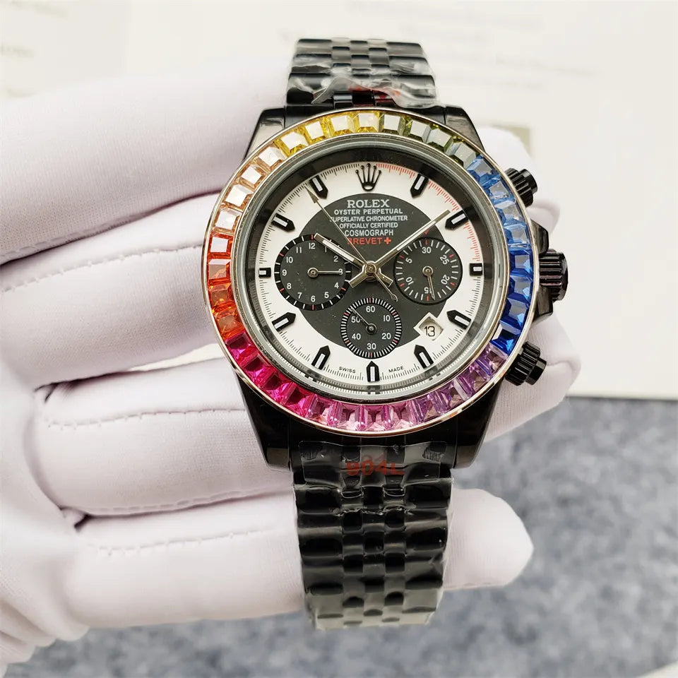 Rolex Black Rainbow Bezel Steel