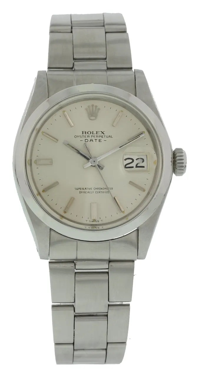 oyster Rolex Silver Dial Date - Hình 2