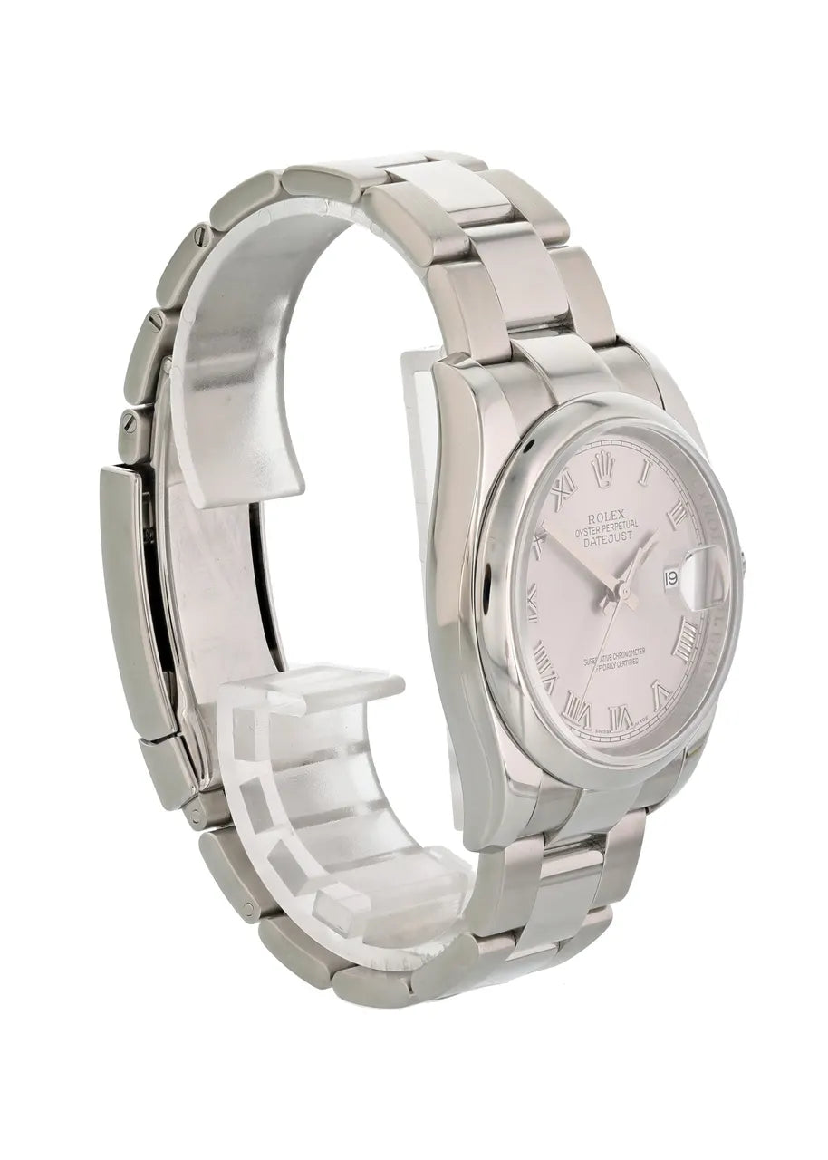 stainless Rolex Datejust Silver Roman Dial - Hình 4