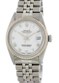 stainless Rolex Datejust White Dial