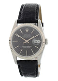 Rolex Datejust Black Leather