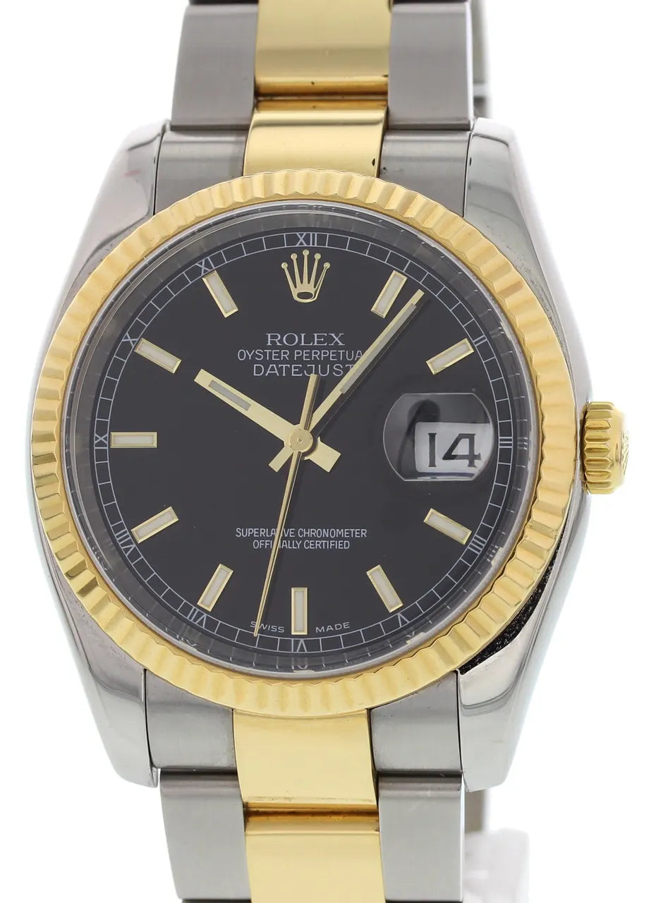 dial Rolex Datejust Black Two-Tone - Hình 2