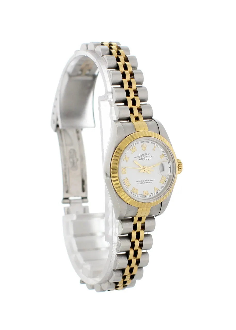 silver white Rolex Datejust Two-Tone - Hình 2