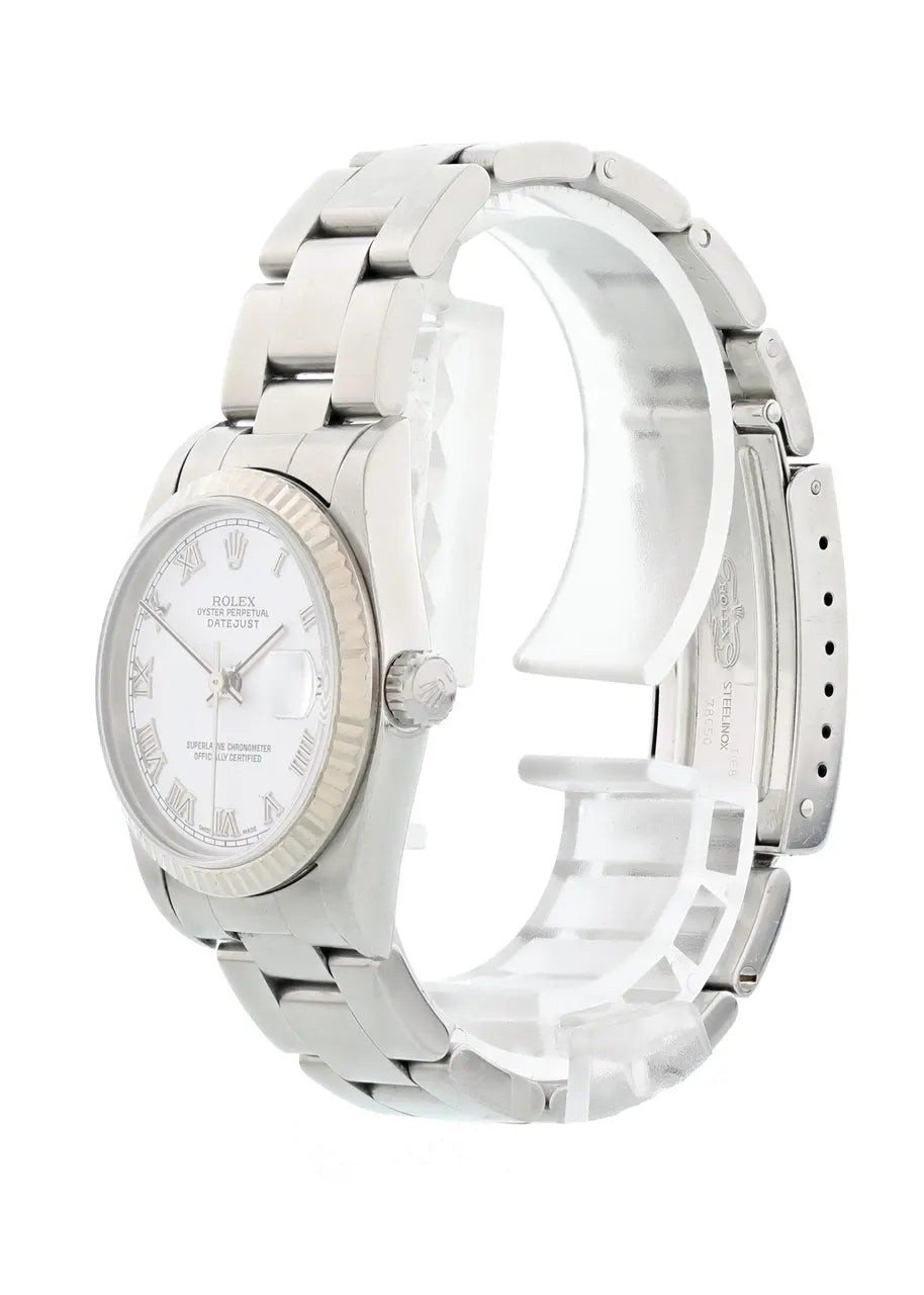 stainless Rolex Datejust White Roman Dial - Hình 3