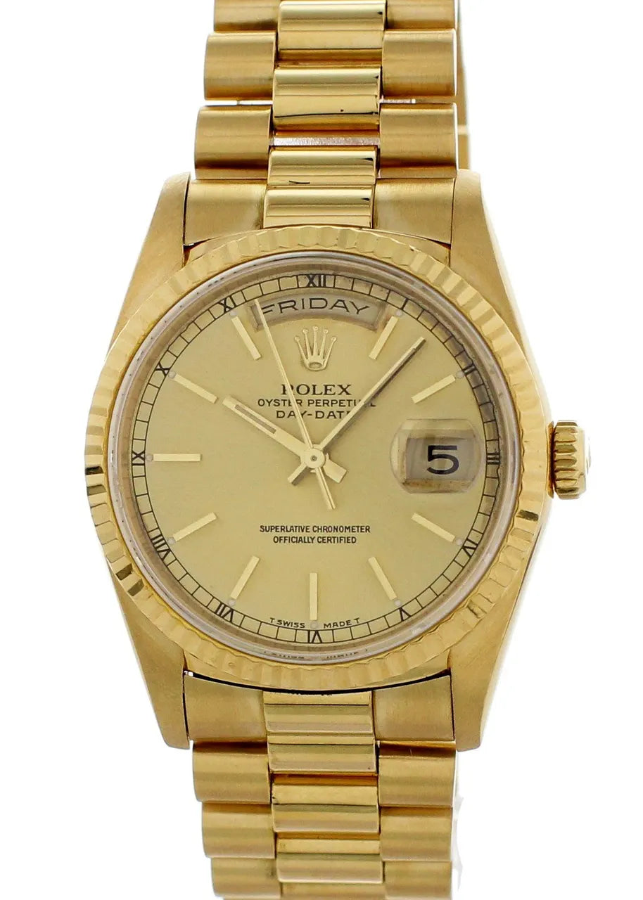 Rolex Day-Date Gold Champagne bracelet - Hình 4
