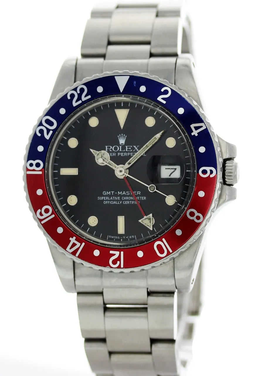 stainless Rolex GMT-Master Pepsi Bezel