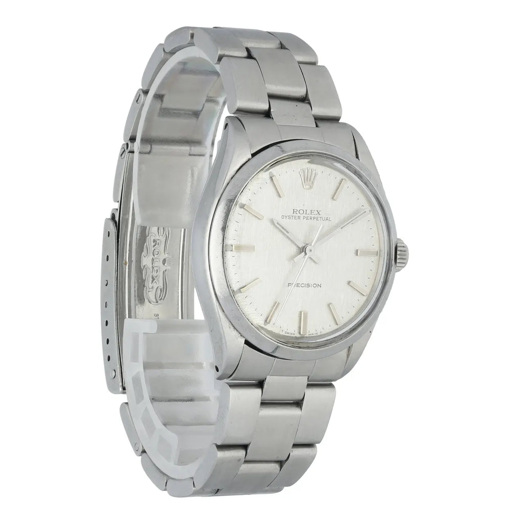 oyster Rolex Silver Linen Dial - Hình 3