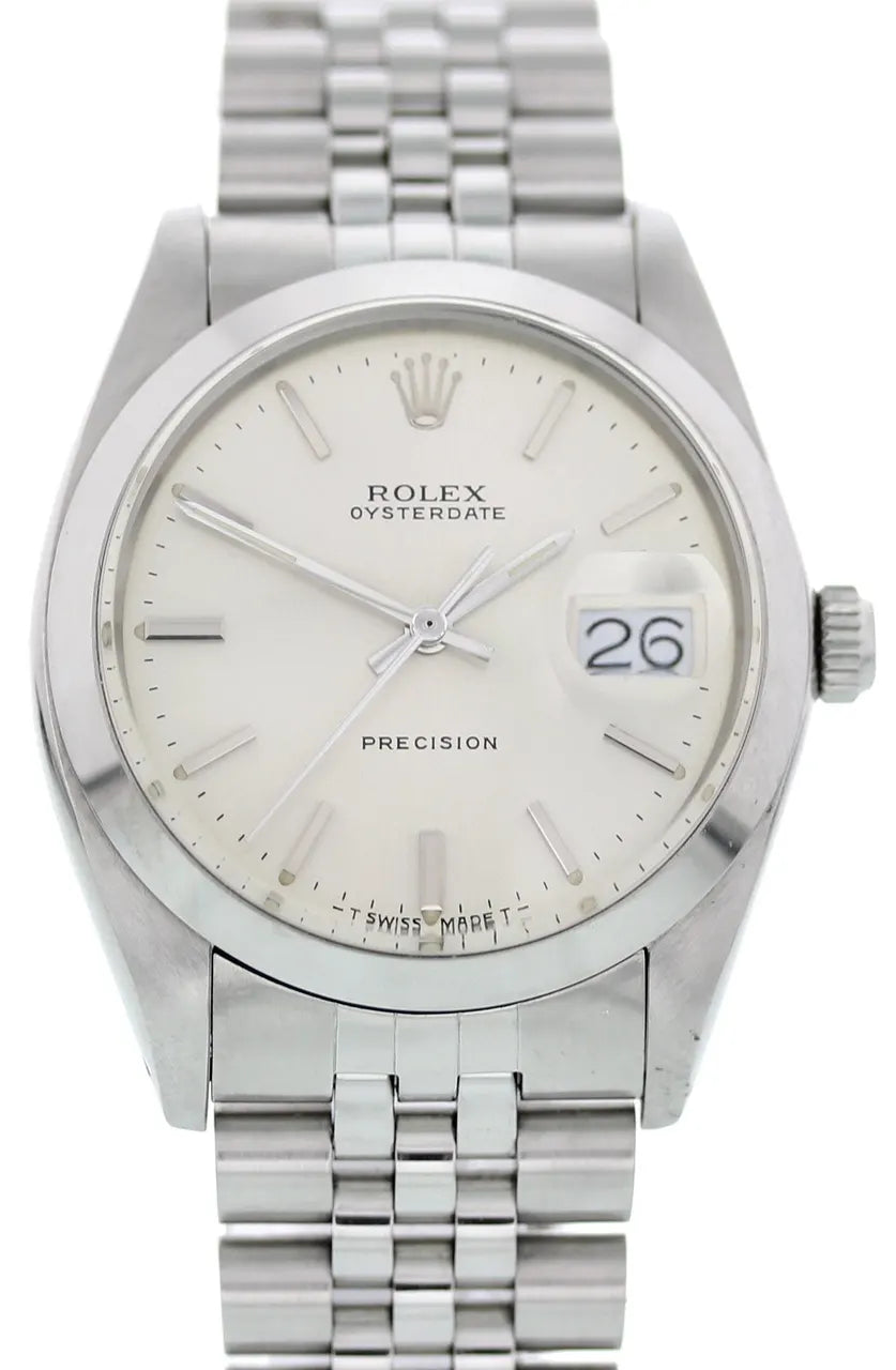 stainless Rolex Oysterdate Silver - Hình 2