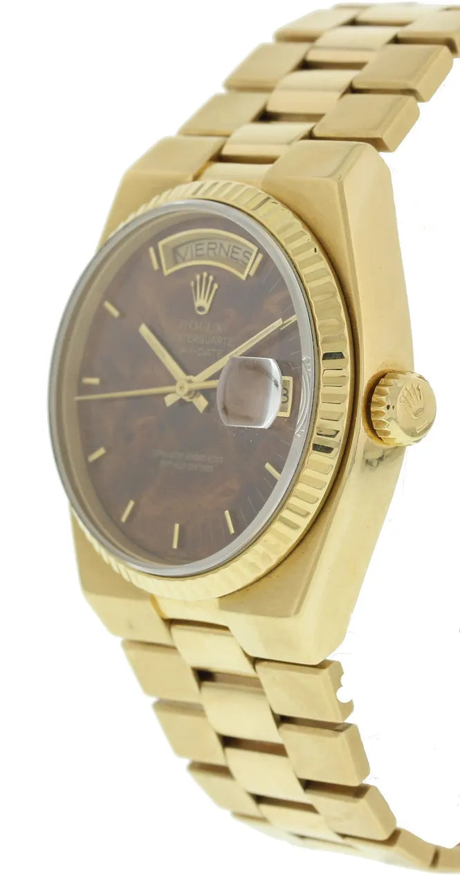 Rolex Gold Brown Wood Dial - Hình 3