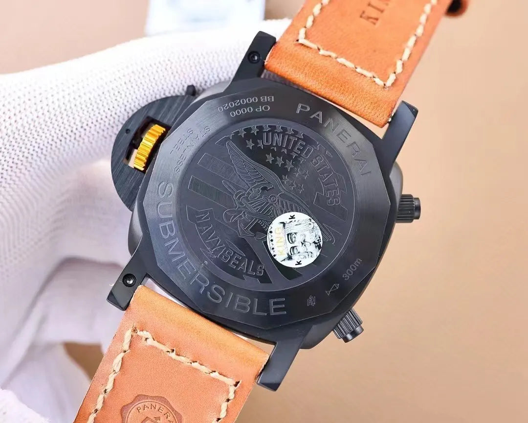 Panerai Black Dial Leather - Hình 2