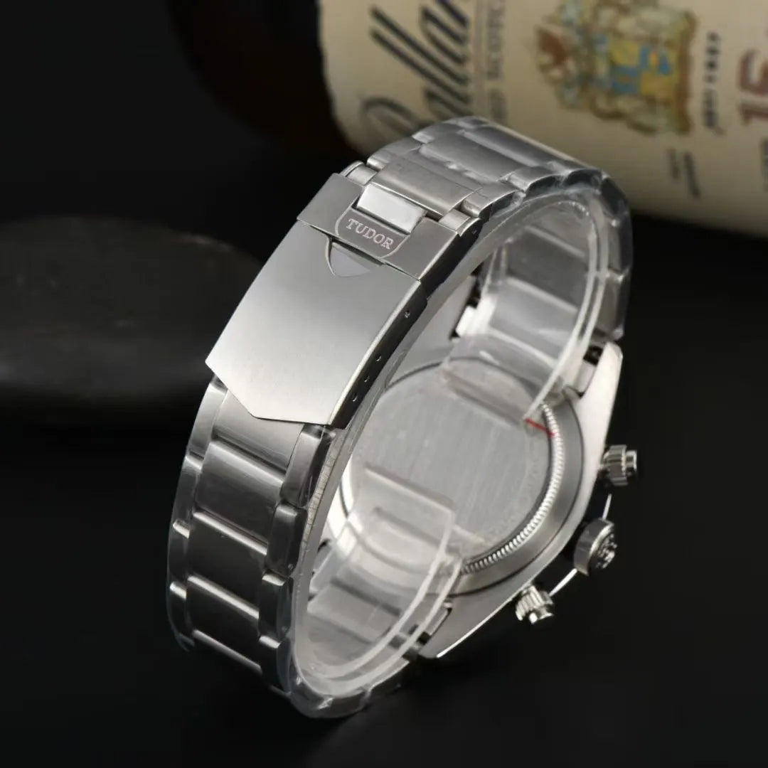 stainless Tudor Chrono White Dial