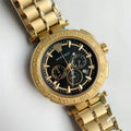 black Versace Chronograph Gold